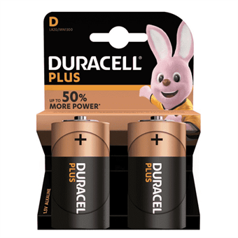 Duracell Plus Power alkaline D (Mono) battery - 2 pcs.