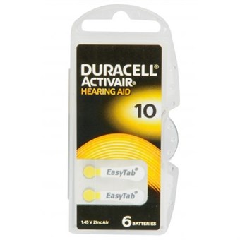 Duracell Activair 10 Hearing Aid Battery - 6 pcs