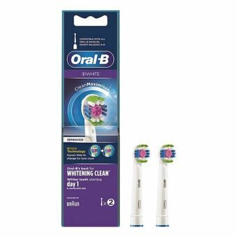 Replacement Head 3D White Whitening Clean Oral-B D White Whitening Clean (2 pcs) 2 Units