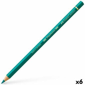 Colouring pencils Faber-Castell Polychromos Green (6 Units)