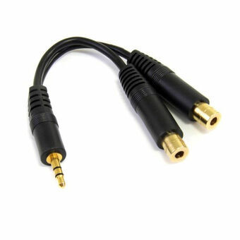 Audio Jack (3.5 mm) Splitter Cable Startech MUY1MFF              Black 0,15 m