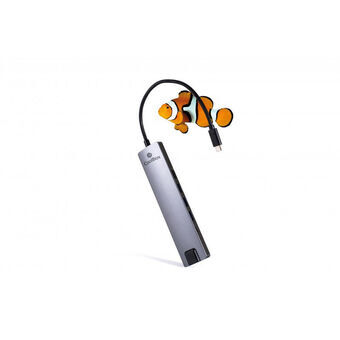 USB Hub CoolBox COO-DOCK-01 Grey Silver