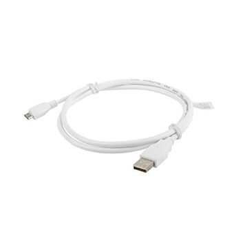 Cable Micro USB Lanberg CA-USBM-10CC-0010-W White 480 Mb/s