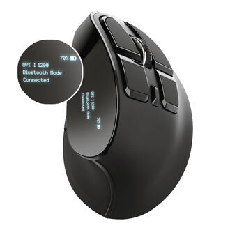 Wireless Mouse Trust Voxx Ergonomic Vertical Bluetooth Rechargeable Black