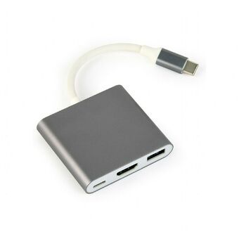 3-Port USB-C Hub GEMBIRD A-CM-HDMIF-02-SG Grey