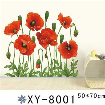 TipTop Wallstickers Attractive Red Poppy Theme