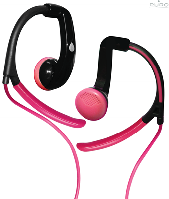 Puro Earhook Headset for MP3 / Smartphone / Tabs - Pink