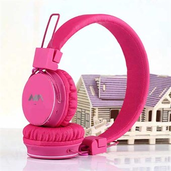 Wireless super sound headphones incl. FM Radio / Memory Card - Pink