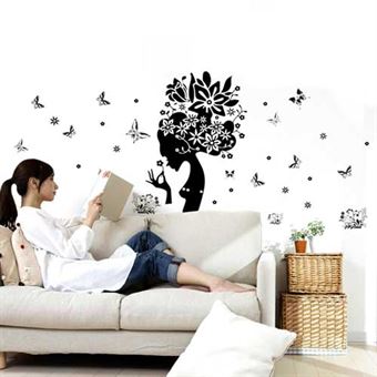Wall Stickers - Woman with butterflies
