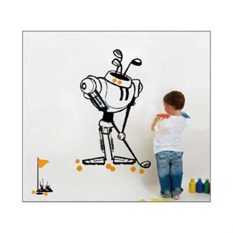 TipTop Wall Stickers Robot Golf Cartoon