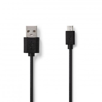 USB 2.0 cable | A male connector - Micro B male connector | 2.0 m | Black
