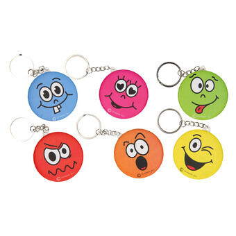 Keychain - Smiley Face with Mirror