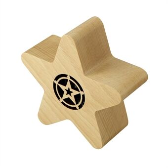 A5 Wooden Star Shape Portable Rechargeable Bluetooth 5.0 Speaker Wireless Music Player Subwoofer