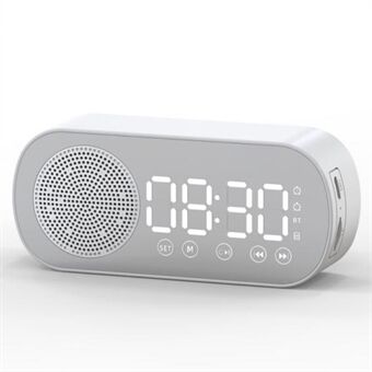 Z7 Portable Wireless Speaker Digital Bluetooth 5.0 Sound Amplifier Multifunction Mirror Alarm Clock with FM Radio Music