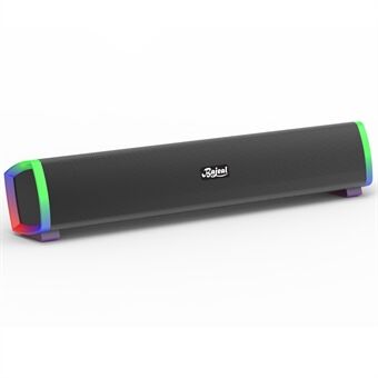 BAJEAL S100 Wireless RGB Bluetooth Speaker Bar-shaped Portable Subwoofer Support AUX+TF Card Playing for Laptop Computer
