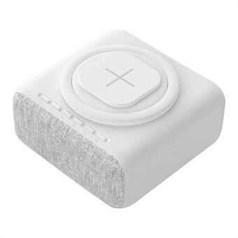 Multifunction ABS Bluetooth Speaker Night Light FM Radio Alarm Clock Phone Stand Wireless Charger