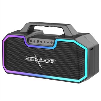 ZEALOT S57 Portable Outdoor Rechargeable Bluetooth Speaker Colorful Lighting Wireless Music Subwoofer Support TF Card Playing Music
