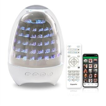 EQUANTU SQ707 Egg-Shaped Bluetooth Speaker Creative Projection Speaker with Night Light for Muslim