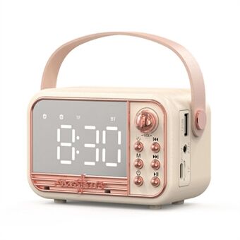 S11 Portable Hand Grip Bluetooth Speaker Digital Clock Display HiFi Stereo Sound Loudspeaker Support TF Card