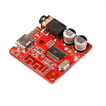 5.0 Bluetooth Audio Receiver Board 3.7-5V Wireless Stereo Audio Amplifier Module - Red