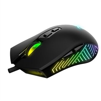 BAJEAL G2 RGB Wired Gaming Mouse Ultralight Ergonomic Computer Mice Supports 6400 DPI, 4 Color Changing Speed Gears