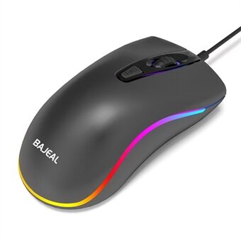 BAJEAL D1 Colorful Light E-Sports Gaming Wired Mouse USB Cable Ergonomic Laptop Computer Mouse 4-Key Design Mice