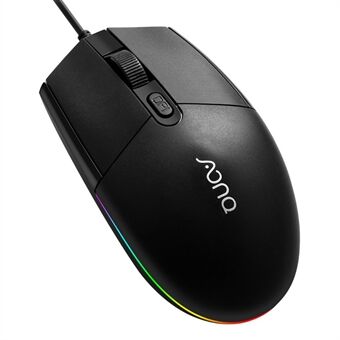 AONQ LG100 Colorful Light E-Sports Gaming 1600 DPI Wired Mouse USB Cable Ergonomic Laptop Computer Mouse 3-Key Design Mice