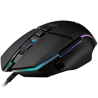 RAPOO V300 Programmable Gaming Mouse USB Wired Ergonomic Computer Mice with RGB Backlit for Laptop PC