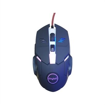 SINGTELL ST02 6 Keys USB Wired Gaming Mouse Adjustable DPI 7-color Breathing Lamp