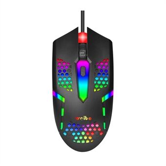 WEIBO M37 USB Wired Gaming Mouse Honeycomb Hollow RGB Glowing Gamer Mouse for PC Computer