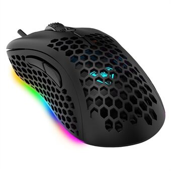 AULA F810 Hollow Out Adjustable 6400 DPI 7 Keys Programming USB Wired RGB Backlit Mice Laptop PC Optical Gaming Mouse