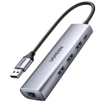 UGREEN 20915 USB Hub 3-Port USB 3.0 Hub 5V Power Port with RJ45 10/100/1000 Gigabit Ethernet Adapter Converter LAN Wired USB Network Adapter