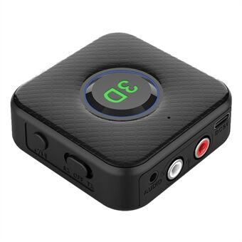 B8 2-in-1 Bluetooth 5.1 Receiver Transmitter RCA 3.5mm AUX Audio 3D Sound Adapter for Car TV Speaker