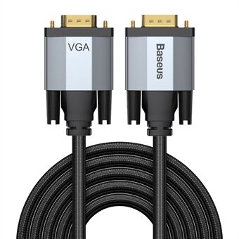 BASEUS Enjoyment Series VGA to VGA Video Cable 1080P VGA Cable 3m for TV Projector - Dark Grey