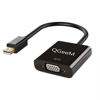 QGEEM QG-HD17 Mini DP to VGA Adapter Mini Displayport Male to VGA Female Gold-plated Converter Compatible with MacBook Air/Pro/Surface Pro/Monitors