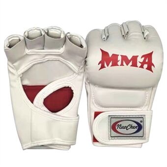 NUOCHEN 1 Pair Boxing Gloves Half Finger Training Gloves Kickboxing Sparring MMA Gloves