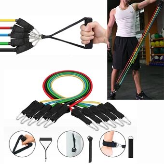 Workout Bands Tension Resistance Band Set (11 Pcs) for Weights Exercise and Fitness