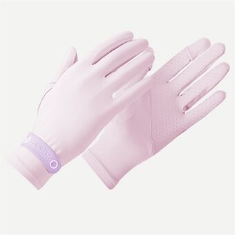 Women Sunscreen Gloves Breathable Non-slip Anti-UV Soft Stretchy Summer Full Finger Cycling Driving Gloves