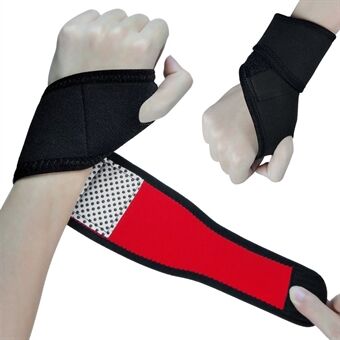 Self-heating Magnetic Wrist Support Brace Adjustable Protect Wrap for Working Cycling Running Sports