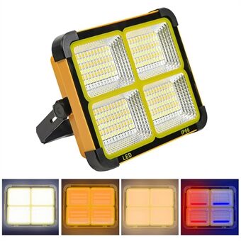 300W Solar Outdoor Waterproof Camping Light Portable Warning Emergency Work Lamp with Mobile Phone Charging Function