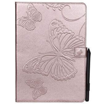 Imprint Butterfly Flower Stand Wallet Leather Case for iPad Air 10.5 (2019)/Pro 10.5 (2017)