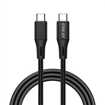 ENKAY 2m E-Marker USB C Charge Cable PD 100W 480Mbps Data Transmission Cord 5A Fast Charging Type C Wire