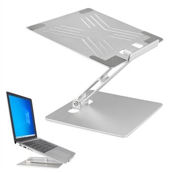 Anti-slip Desktop Laptops Stand Aluminum Alloy Folding Adjustable Portable Notebook Holder for Macbook Pro/11"- 17" Computers - Silver