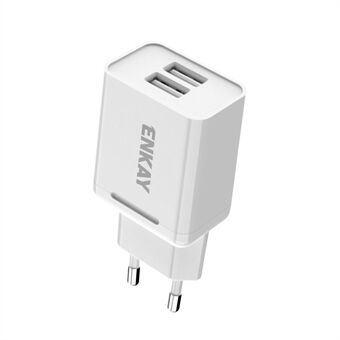 Hat-Prince ENKAY Dual USB2.0 Ports Power Adapter 10.5W 2.1A Wall Charger - EU Plug