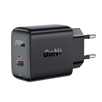 ACEFAST A21 PD30W GaN USB-C Single Port Fast Charging Wall Charger Phone Adapter EU Plug