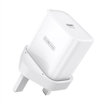 DUZZONA T3 PD 20W Wall Charger Fast Charging Adapter Type-C Single Port Travel Charger, UK Plug