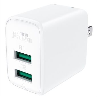 ACEFAST A35 QC18W USB Wall Charger USB-A+USB-A Dual Port Charger Block Adapter with Folding Plug (US Plug)
