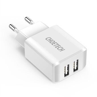 CHOETECH C0030 10W Dual USB Port Wall Charger 5V / 2A Phone Tablet Charging Power Adapter