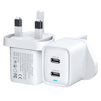 XUNDD XDCH-043 40W PD Fast Charging GaN Phone Charger Fireproof PC Dual Type-C Wall Charger