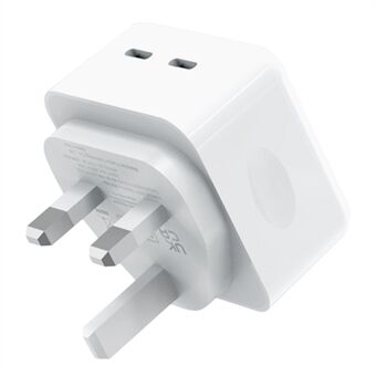 NORTHJO NOGAN3502 PD 35W GaN Fast Charger Dual Type-C PPS Charging Station Adapter - White / UK Plug